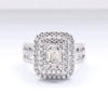 Women's Copper Imitation Diamond Ring With Geometric Design And Zirconia Treatment