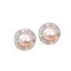 Women's Copper Imitation Pearl Irregular Round Geometric Style Electroplated Earrings