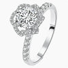 Women's Copper Inlaid Geometric Zircon Ring