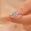 Women's Copper Inlaid Geometric Zircon Ring