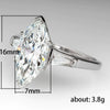Women's Copper Inlaid Marquise Zircon Geometric Light Luxury Ring