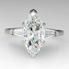 Women's Copper Inlaid Marquise Zircon Geometric Light Luxury Ring