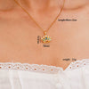 Women's Copper Inlaid Zircon Crown Pendant Necklace With Electroplating And O Chain