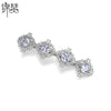 Women's Copper Inlaid Zircon Flower Hair Clip Electroplated Geometric Bangs Accessory