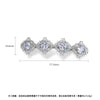 Women's Copper Inlaid Zircon Flower Hair Clip Electroplated Geometric Bangs Accessory