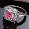 Women's Copper Inlaid Zircon Geometric Ring And Bracelet