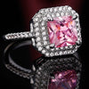 Women's Copper Inlaid Zircon Geometric Ring And Bracelet
