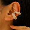 Women's Copper Inlaid Zircon Geometric Ushaped Cring Cshaped Ear Clips