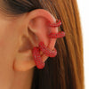Women's Copper Inlaid Zircon Geometric Ushaped Cring Cshaped Ear Clips