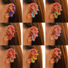 Women's Copper Inlaid Zircon Geometric Ushaped Cring Cshaped Ear Clips