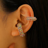 Women's Copper Inlaid Zircon Geometric Ushaped Cring Cshaped Ear Clips