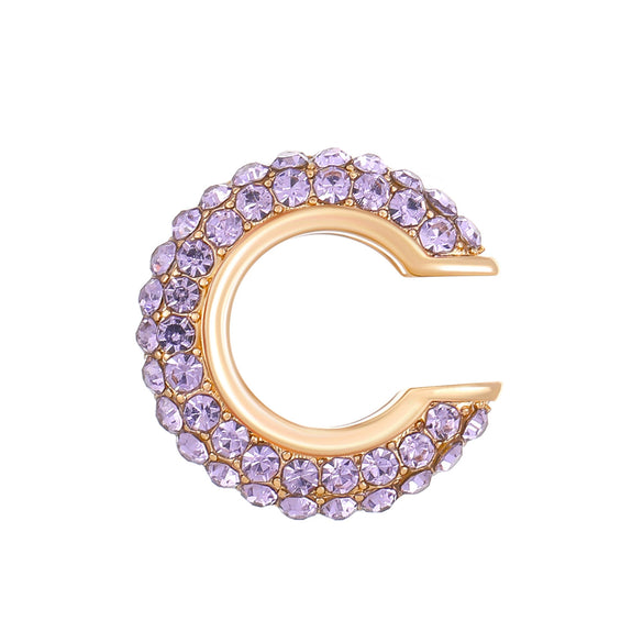 Women's Copper Inlaid Zircon Geometric Ushaped Cring Cshaped Ear Clips