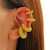 Women's Copper Inlaid Zircon Geometric Ushaped Cring Cshaped Ear Clips