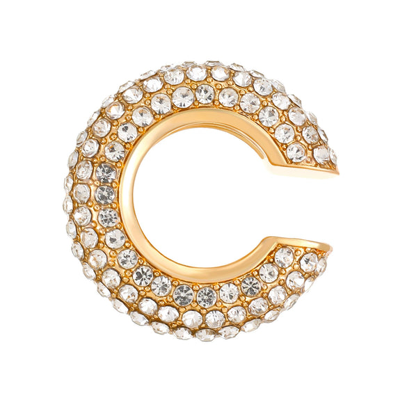 Women's Copper Inlaid Zircon Geometric Ushaped Cring Cshaped Ear Clips