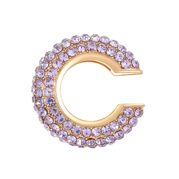 Women's Copper Inlaid Zircon Geometric Ushaped Cring Cshaped Ear Clips