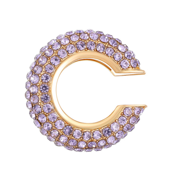 Women's Copper Inlaid Zircon Geometric Ushaped Cring Cshaped Ear Clips