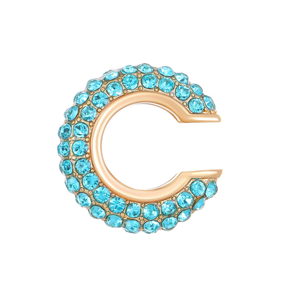 Women's Copper Inlaid Zircon Geometric Ushaped Cring Cshaped Ear Clips