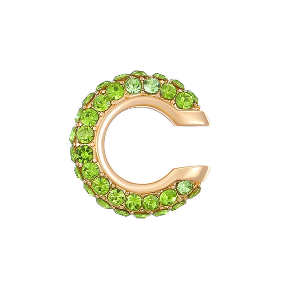 Women's Copper Inlaid Zircon Geometric Ushaped Cring Cshaped Ear Clips