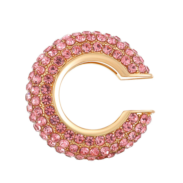 Women's Copper Inlaid Zircon Geometric Ushaped Cring Cshaped Ear Clips