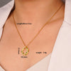 Women's Copper Inlaid Zircon Heart Shape Pendant Ochain Jewelry Light Luxury Style Electroplating