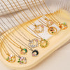 Women's Copper Inlaid Zircon Heart Shape Pendant Ochain Jewelry Light Luxury Style Electroplating