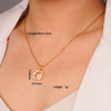 Women's Copper Inlaid Zircon Heart Shape Pendant Ochain Jewelry Light Luxury Style Electroplating