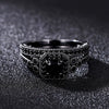 Women's Copper Inlaid Zircon Ring Light Luxury Geometric Style