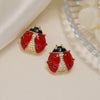 Women's Copper Insect Shaped Oil Dropping Earrings