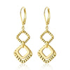 Women's Copper Irregular Hollow Circle Pendant Earrings Electroplated Geometric Fashion Jewelry