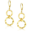 Women's Copper Irregular Hollow Circle Pendant Earrings Electroplated Geometric Fashion Jewelry