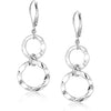 Women's Copper Irregular Hollow Circle Pendant Earrings Electroplated Geometric Fashion Jewelry