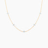 Women's Copper Jewelry Set With Plant Flowers Pattern And Electroplating Treatment Including Anklet Necklace And Clavicle Chain