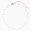 Women's Copper Jewelry Set With Plant Flowers Pattern And Electroplating Treatment Including Anklet Necklace And Clavicle Chain