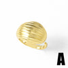 Women's Copper 18K Gold Plated Geometric Love Flower Ring