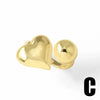 Women's Copper 18K Gold Plated Geometric Love Flower Ring