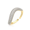 Women's Copper 18K Gold Plated Geometric Micropaved Zircon Ring