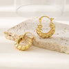 Women's Copper 18K Gold Plated Geometric Pattern Elegant Earrings