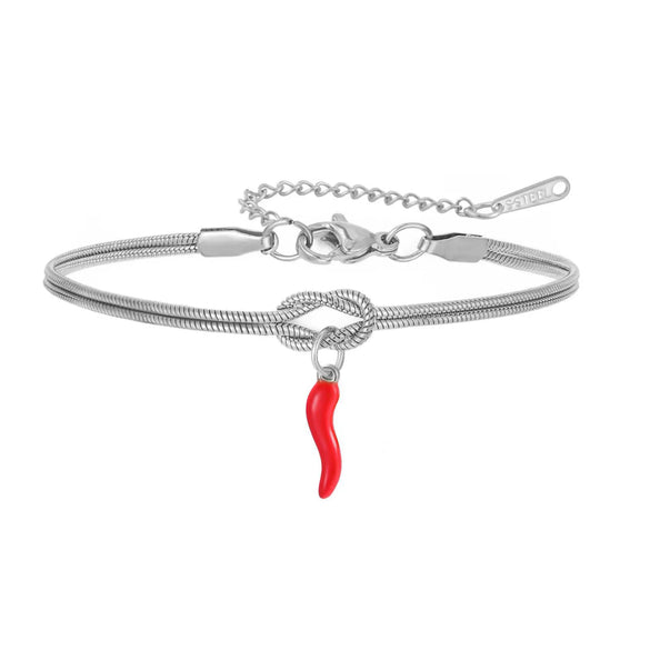 Women's Copper Knotted Geometric Chili Pepper Bracelet Casual Adjustable Electroplated Hand Jewelry