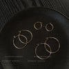Women's Copper Large Round Hoop Earrings Simple Geometric Electroplated Statement Earrings