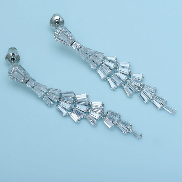 Women's Copper Leaf Dangle Earrings With Electroplated Finish Elegant Fashion Jewelry For Wedding Banquet And Evening Wear