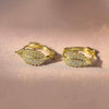 Women's Copper Leaf Earrings With Zirconia In Pastoral Style