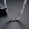 Women's Copper Leaf Pendant Necklace With Zircon Inlay Electroplated Floral Fashion Jewelry