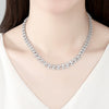 Women's Copper Leaf Pendant Necklace With Zircon Inlay Electroplated Floral Fashion Jewelry