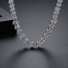 Women's Copper Leaf Pendant Necklace With Zircon Inlay Electroplated Floral Fashion Jewelry