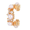 Women's Copper Leopard Head Zirconia Geometric Ear Clip