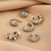 Women's Copper Leopard Head Zirconia Geometric Ear Clip
