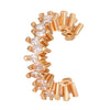 Women's Copper Leopard Head Zirconia Geometric Ear Clip