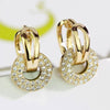 Women's Copper Light Luxury Geometric Microencrusted Zircon Earrings