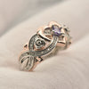 Women's Copper Loveshaped Zircon Ring