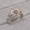 Women's Copper Loveshaped Zircon Ring